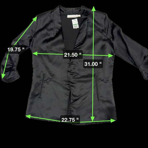 NWT - Bishop + Young Icon Blazer in Black Satin - Women's Large - Picture 9 of 9